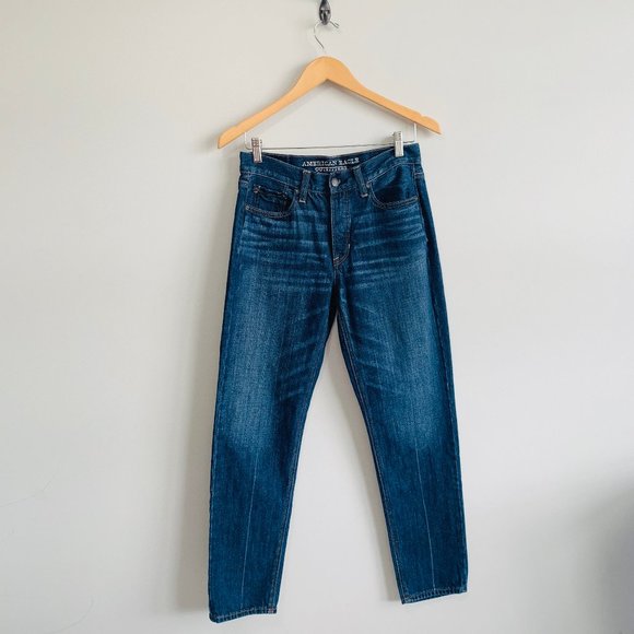 American Eagle Outfitters Denim - AEO Vintage Hi Rise Slim Straight Jeans Dark Wash